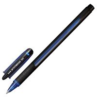 Ручка шариковая масляная с грипом UNI (Япония) "JetStream", СИНЯЯ, корпус синий, узел 0,7 мм, линия 