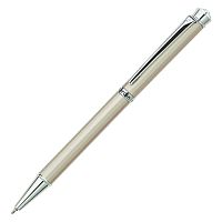Ручка подарочная шариковая PIERRE CARDIN "Crystal", корпус бежевый, латунь, хром, синяя, PC0711BP