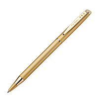 Ручка подарочная шариковая PIERRE CARDIN (Пьер Карден) "Gamme", корпус латунь, гравировка, золотисты